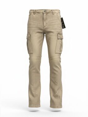 Anom Denim NWT Straight Cargo Jeans in Faded Blue